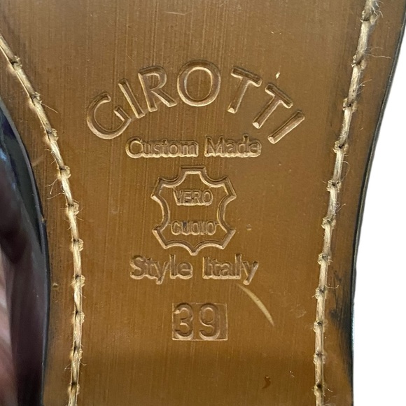 GIROTTI Italian Leather Custom Made Slip On Loafer Suede Leopard Tassel Classic - Picture 15 of 16